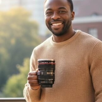 مج حراري حافظ للحرارة بتصميم عدسة كاميرا (Camera Lens Mug)