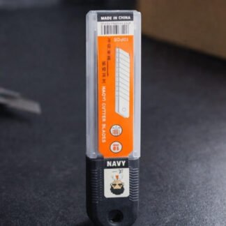 شفرات كتر حادة بديلة في علبة حفظ (طقم 10 قطع - Cutter Blades)