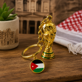 ميدالية كأس العالم مع علم الأردن