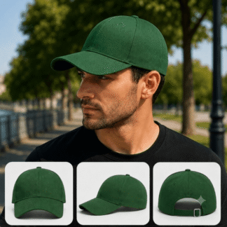 طاقية كلاسيكية سادة لون اخضر