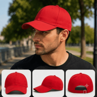 طاقية كلاسيكية سادة لون احمر