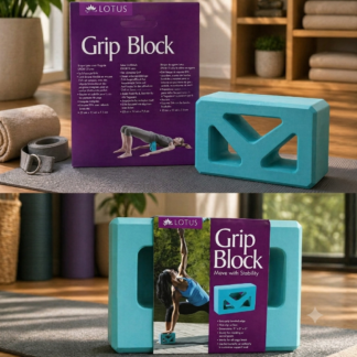مكعب يوغا متكتك بمقبض (Lotus Grip Block)